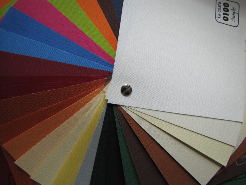 Rolety materiałowe palety kolorów